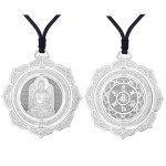 Pt950 Platinum Mahavairocana Guardian Pendant - Goat & Monkey Zodiac Birth Buddha